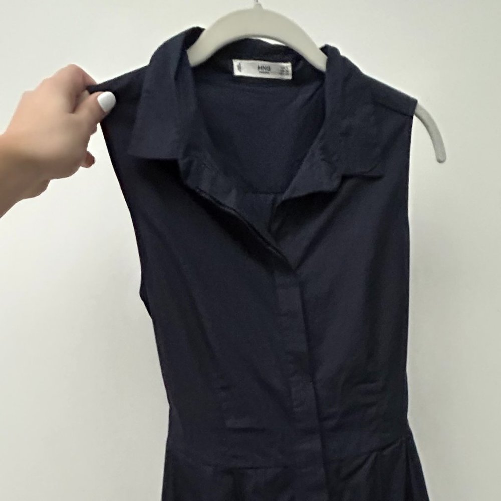 MANGO Midi Navy Dress. Size Small.